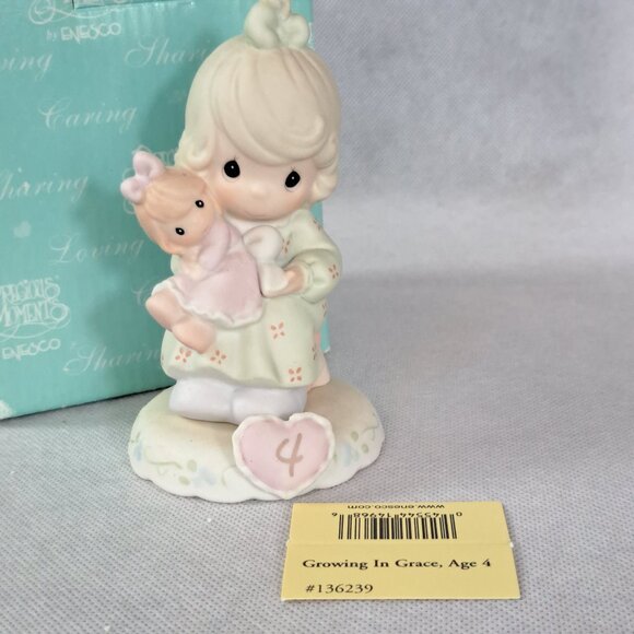 Precious Moments "Growing in Grace Age 4" figurine Blonde - Picture 1 of 9